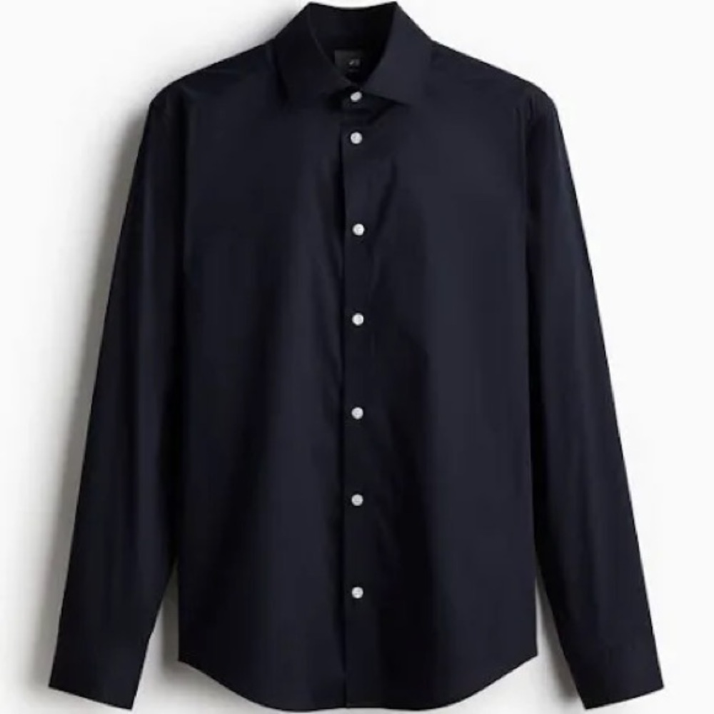 H&M Navy Blue Button Down